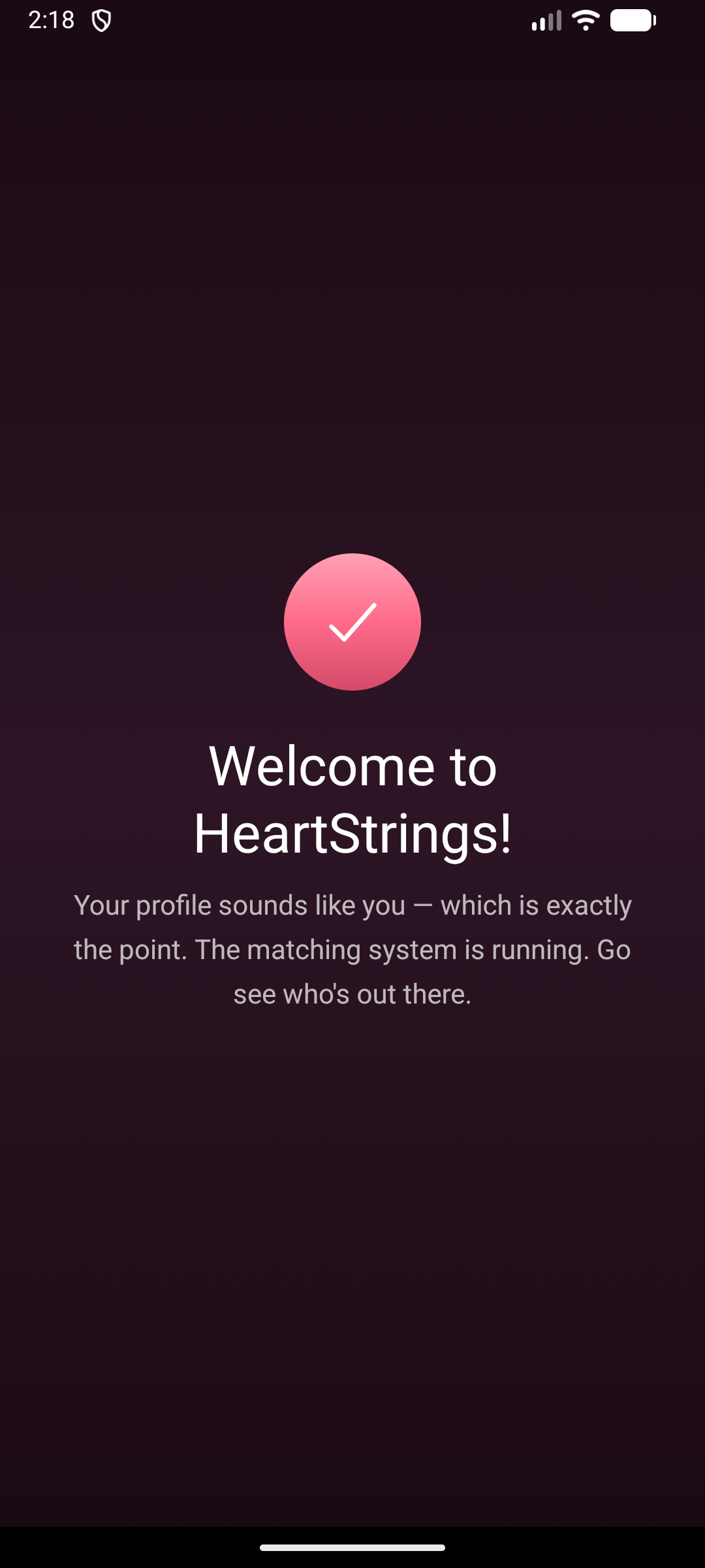 HeartStrings App — AIya interface